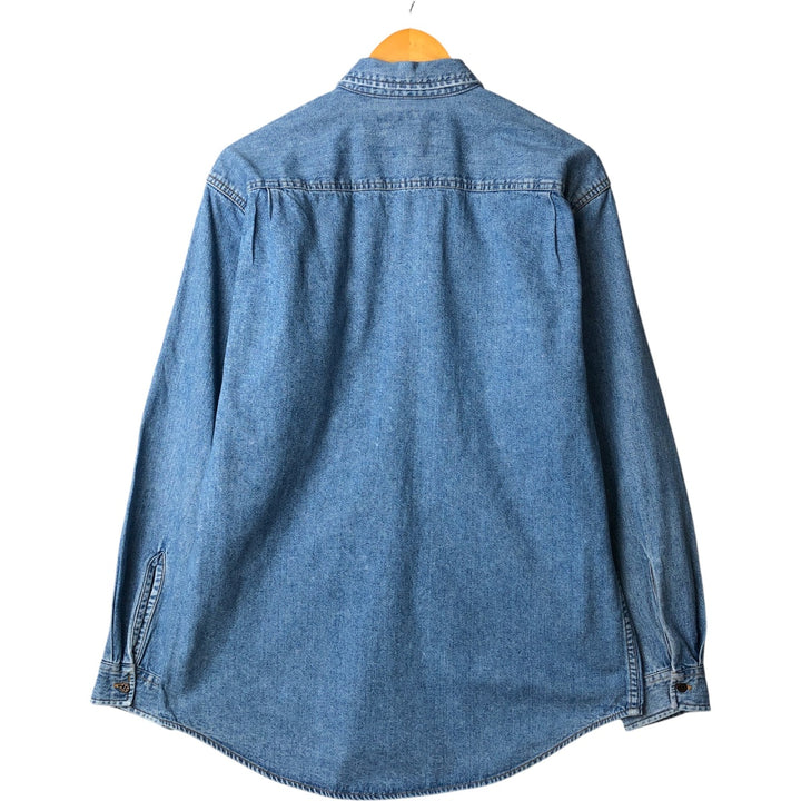 Levi's long-sleeved denim shirt, men's size M cotton blue type Vintage Second Hand