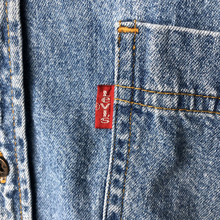 Levi's long-sleeved denim shirt, men's size M cotton blue type Vintage Second Hand