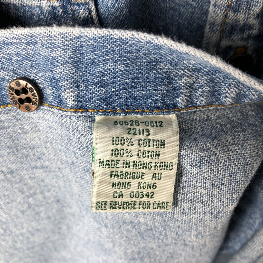Levi's long-sleeved denim shirt, men's size M cotton blue type Vintage Second Hand