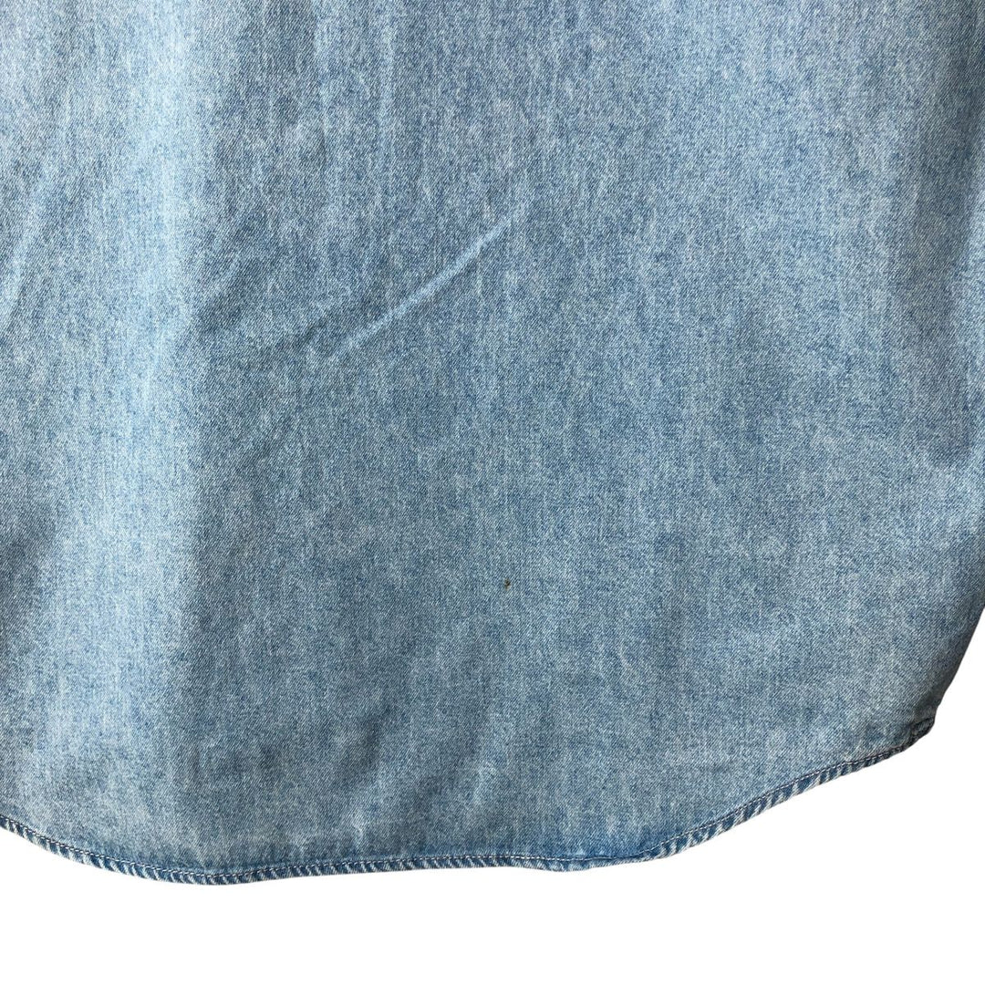 90'S Levi's Long Sleeve Denim Shirt, Men's Size L, Vintage cotton Blue type light blue Vintage Second Hand
