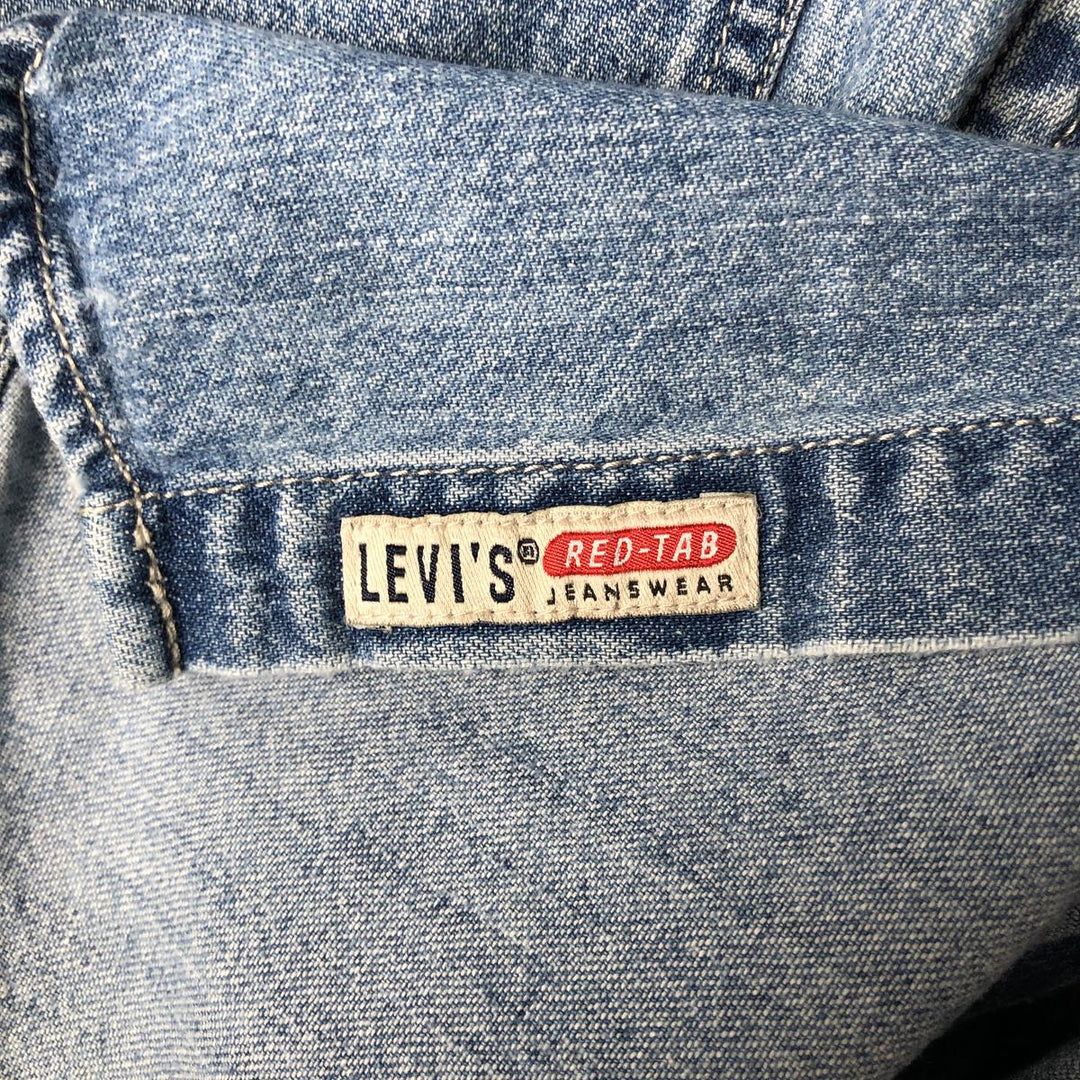 90'S Vintage Levi's Long Sleeve Denim Shirt, Men's Size Medium cotton Blue type light blue Vintage Second Hand