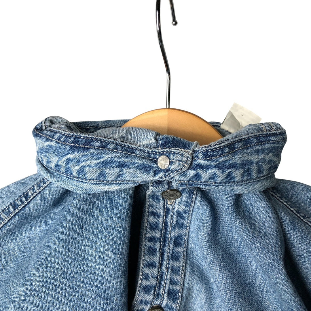90'S Vintage Levi's Long Sleeve Denim Shirt, Men's Size Medium cotton Blue type light blue Vintage Second Hand