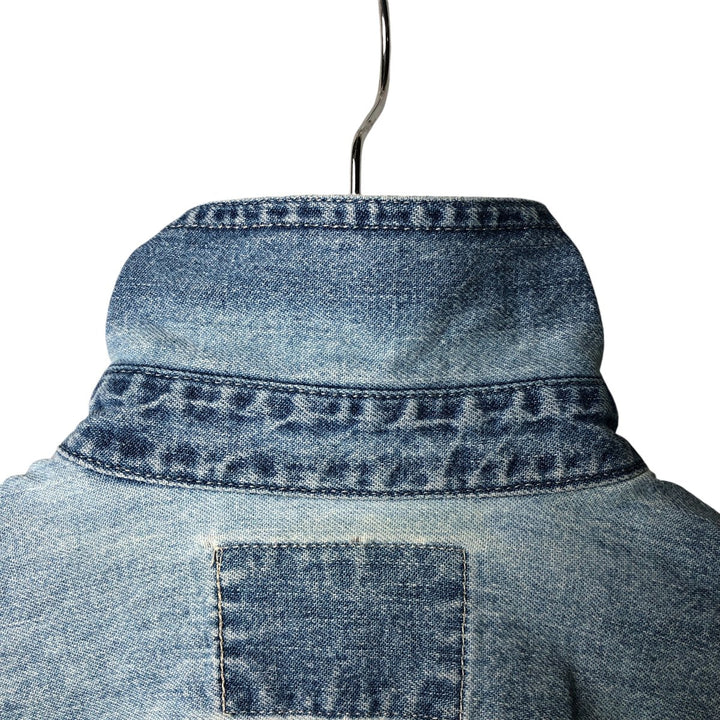 90'S Vintage Levi's Long Sleeve Denim Shirt, Men's Size Medium cotton Blue type light blue Vintage Second Hand