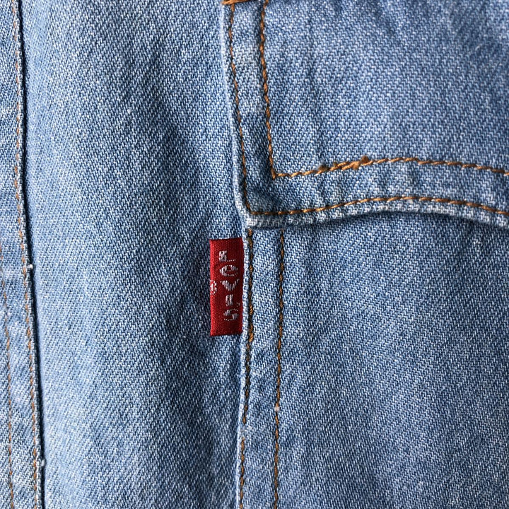 Levi's long-sleeved denim shirt, made in the USA, men's size XL cotton Blue type light blue Vintage Second Hand