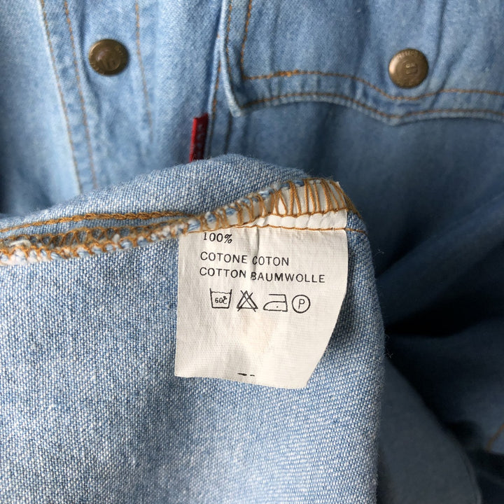 Levi's long-sleeved denim shirt, made in the USA, men's size XL cotton Blue type light blue Vintage Second Hand