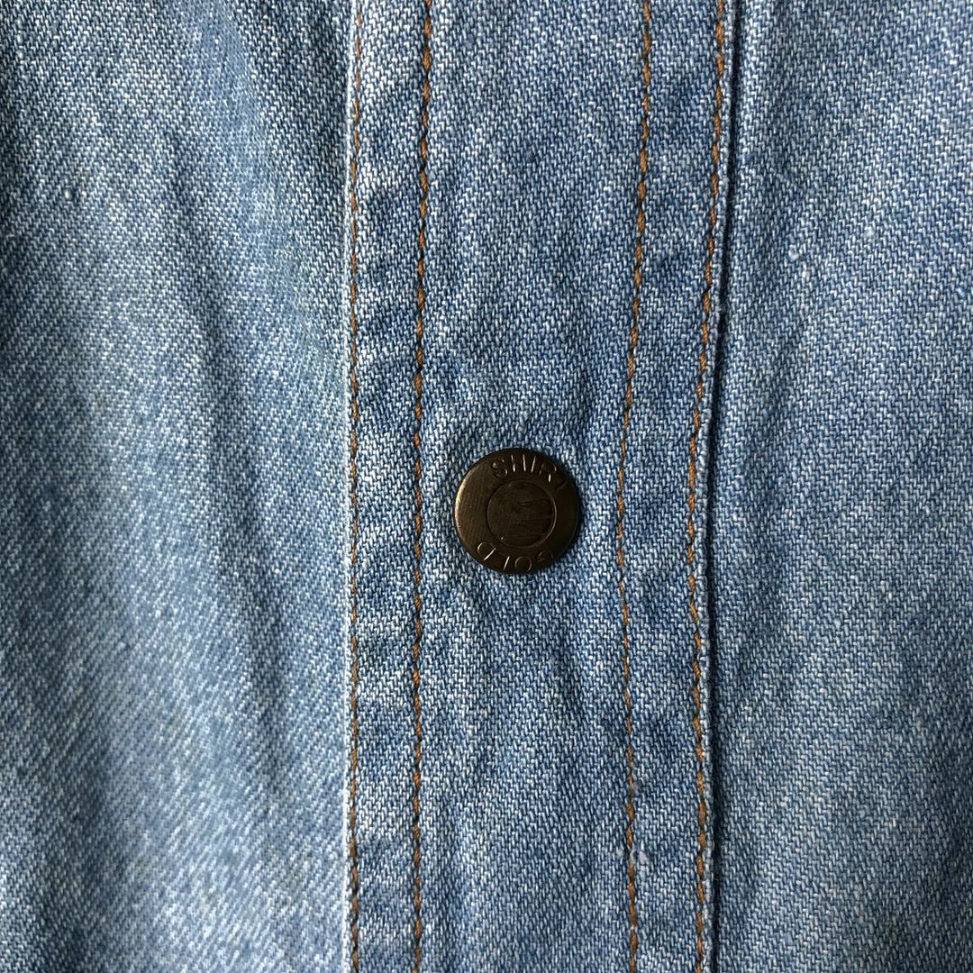 Levi's long-sleeved denim shirt, made in the USA, men's size XL cotton Blue type light blue Vintage Second Hand