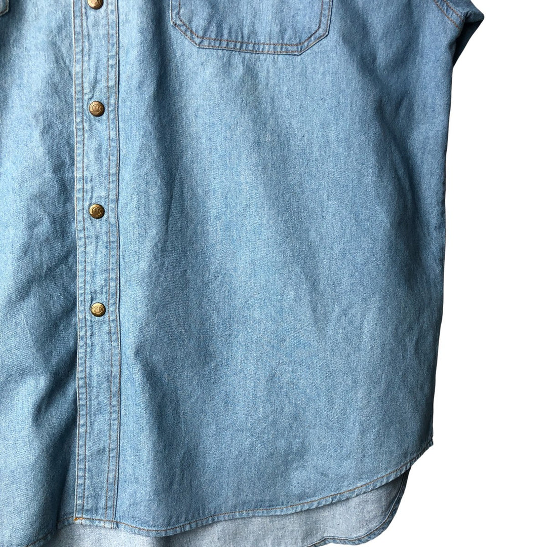 Levi's long-sleeved denim shirt, made in the USA, men's size XL cotton Blue type light blue Vintage Second Hand