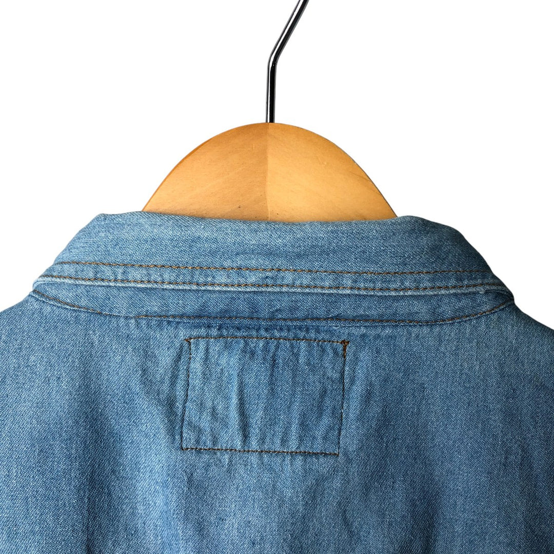 Levi's long-sleeved denim shirt, made in the USA, men's size XL cotton Blue type light blue Vintage Second Hand