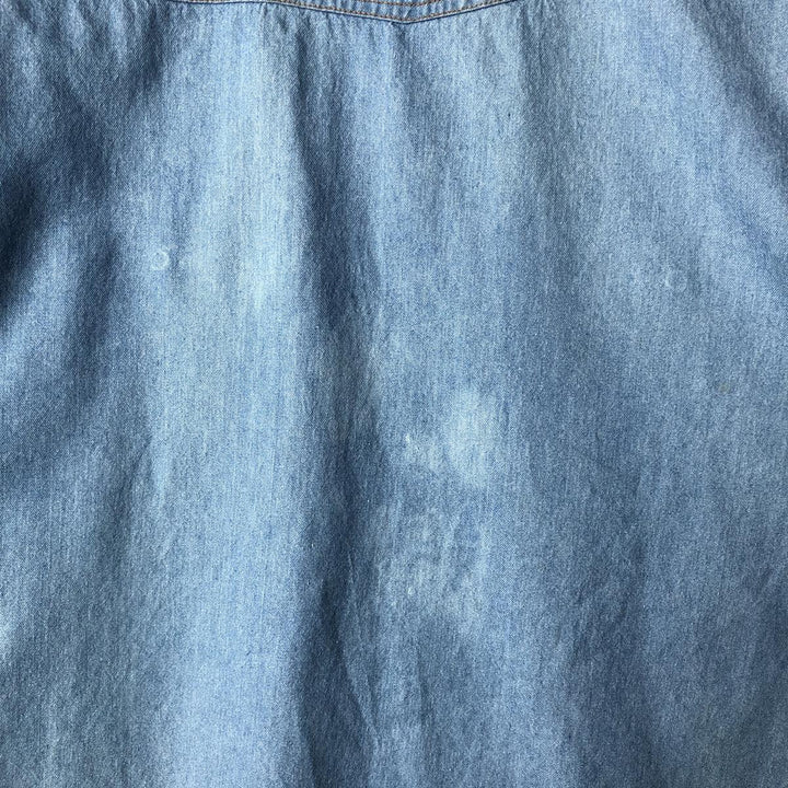 Levi's long-sleeved denim shirt, made in the USA, men's size XL cotton Blue type light blue Vintage Second Hand