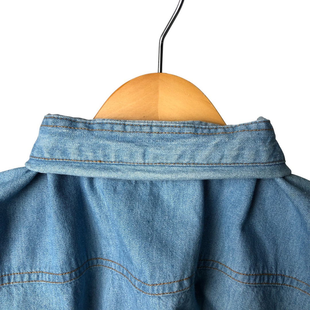 Levi's long-sleeved denim shirt, made in the USA, men's size XL cotton Blue type light blue Vintage Second Hand