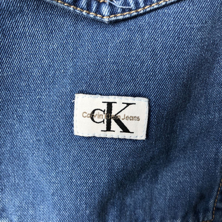Calvin Klein Jeans One-Point Long Sleeve Denim Shirt, Men's Size M cotton Blue type light blue Vintage Second Hand