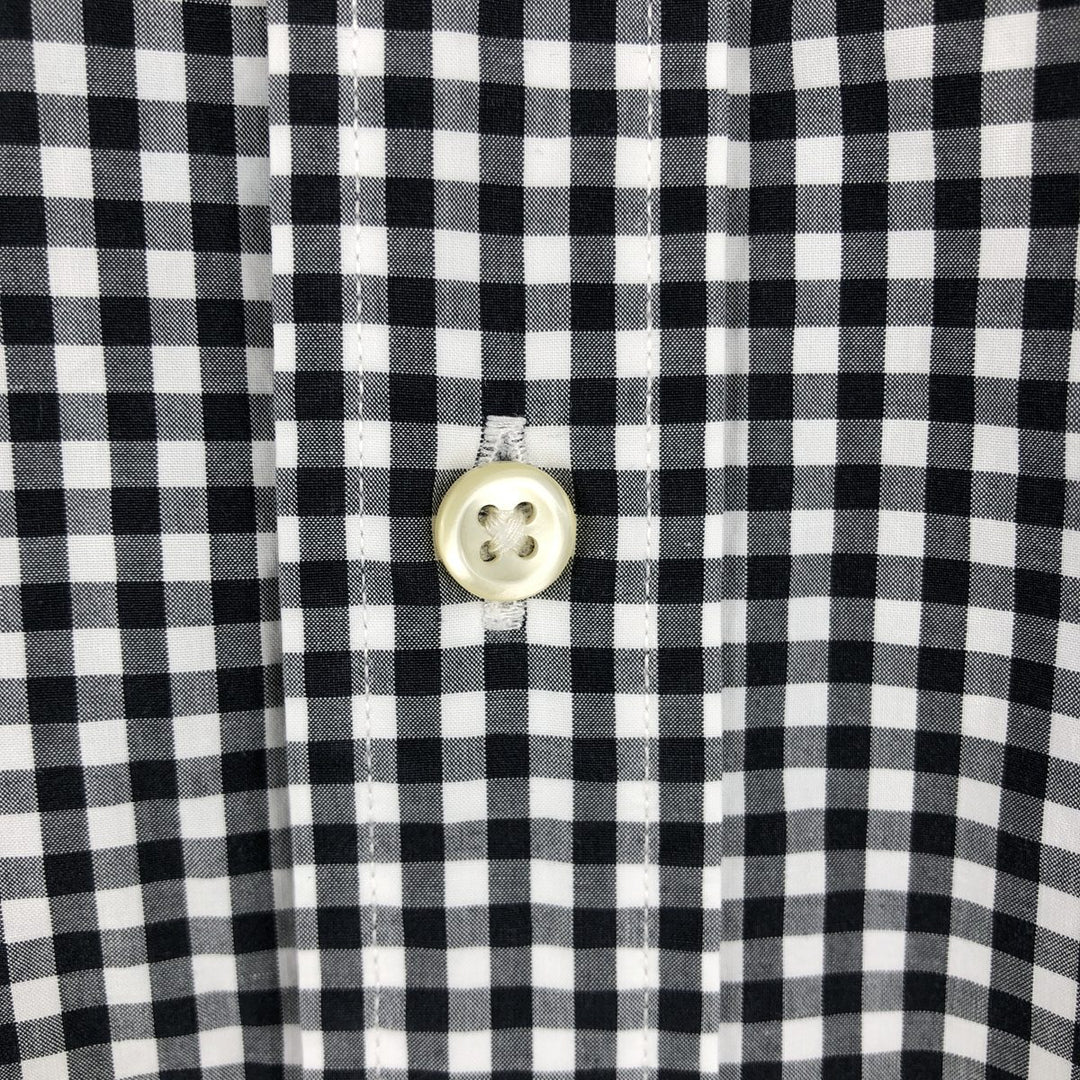 Ralph Lauren Gingham Check Long Sleeve Button-Down Check Shirt Men's XL cotton black type Vintage Second Hand