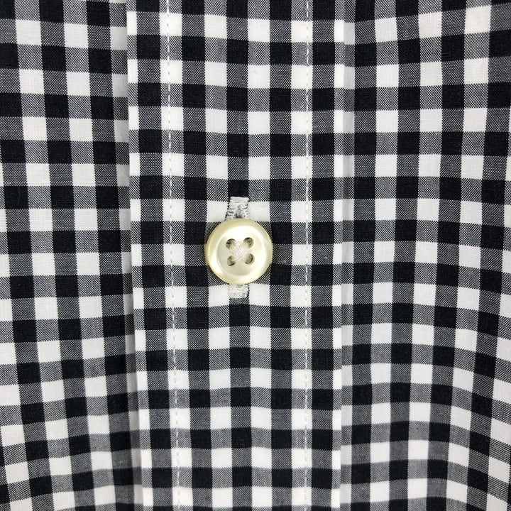 Ralph Lauren Gingham Check Long Sleeve Button-Down Check Shirt Men's XL cotton black type Vintage Second Hand