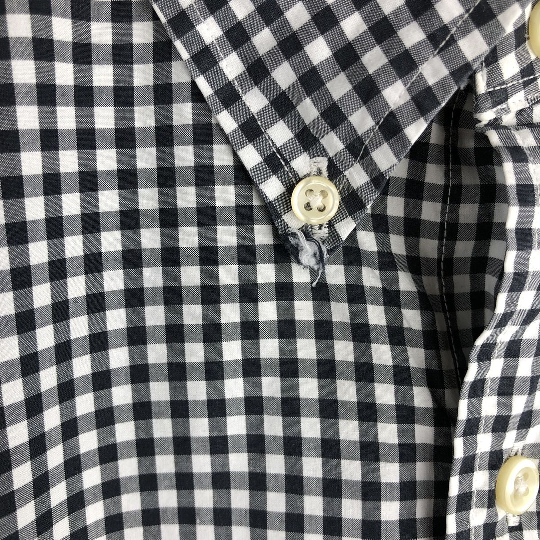 Ralph Lauren Gingham Check Long Sleeve Button-Down Check Shirt Men's XL cotton black type Vintage Second Hand