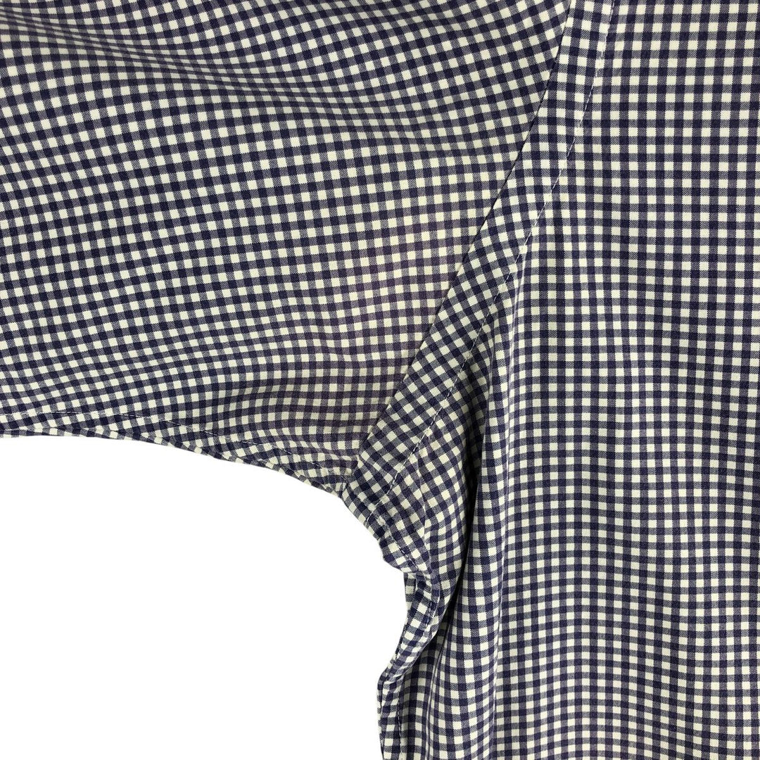 Ralph Lauren CUSTOM FIT Gingham Check Long Sleeve Button Down Check Shirt Men's L size cotton purple type Vintage Second Hand