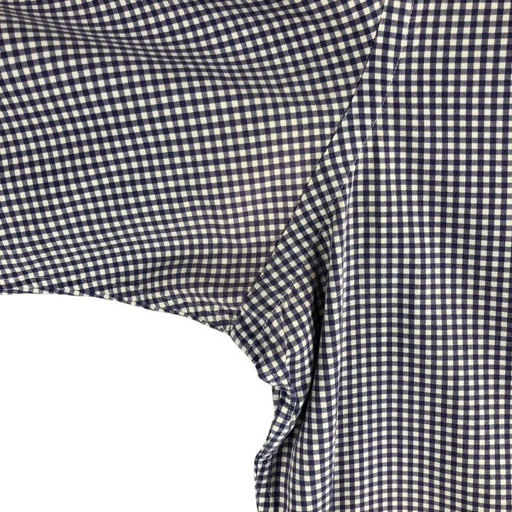 Ralph Lauren CUSTOM FIT Gingham Check Long Sleeve Button Down Check Shirt Men's L size cotton purple type Vintage Second Hand