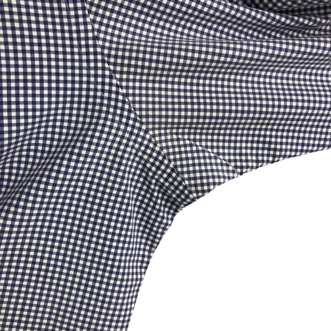 Ralph Lauren CUSTOM FIT Gingham Check Long Sleeve Button Down Check Shirt Men's L size cotton purple type Vintage Second Hand
