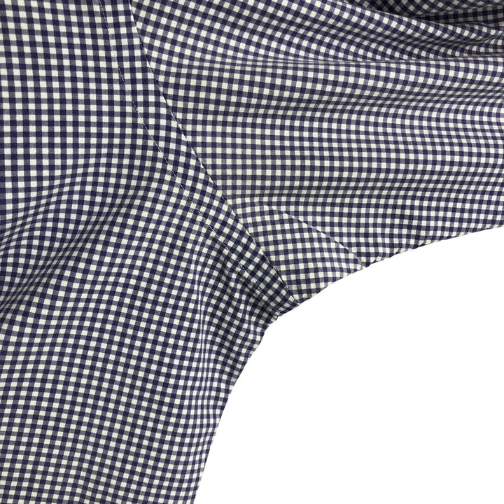 Ralph Lauren CUSTOM FIT Gingham Check Long Sleeve Button Down Check Shirt Men's L size cotton purple type Vintage Second Hand