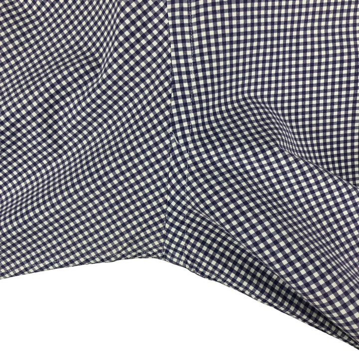 Ralph Lauren CUSTOM FIT Gingham Check Long Sleeve Button Down Check Shirt Men's L size cotton purple type Vintage Second Hand