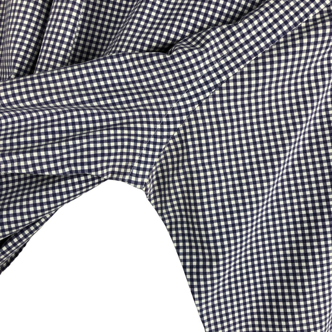 Ralph Lauren CUSTOM FIT Gingham Check Long Sleeve Button Down Check Shirt Men's L size cotton purple type Vintage Second Hand