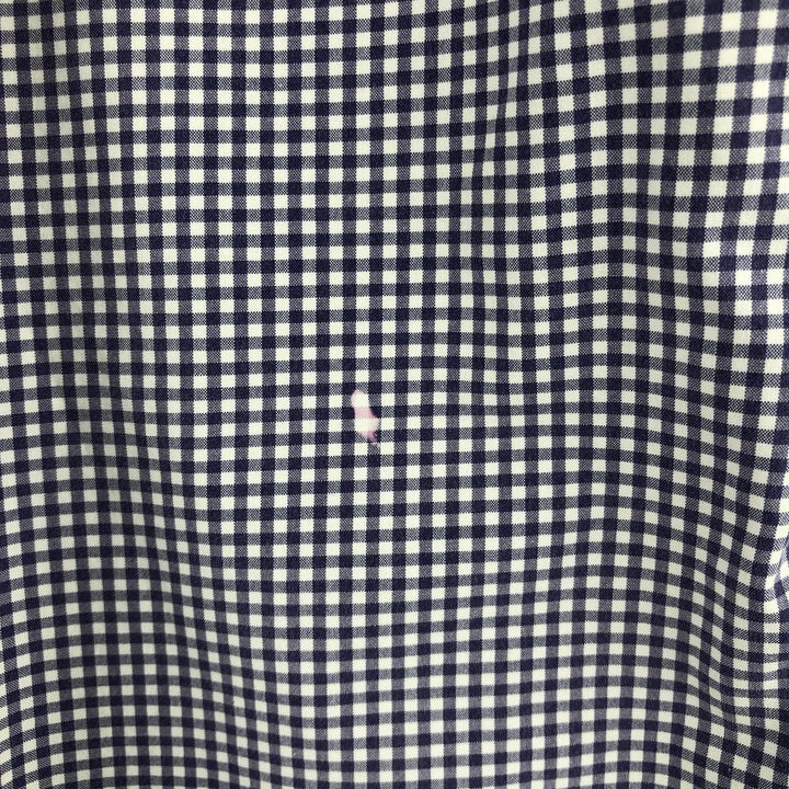 Ralph Lauren CUSTOM FIT Gingham Check Long Sleeve Button Down Check Shirt Men's L size cotton purple type Vintage Second Hand