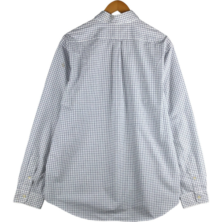 Ralph Lauren long sleeve button down check shirt, men's XL size cotton white type Vintage Second Hand