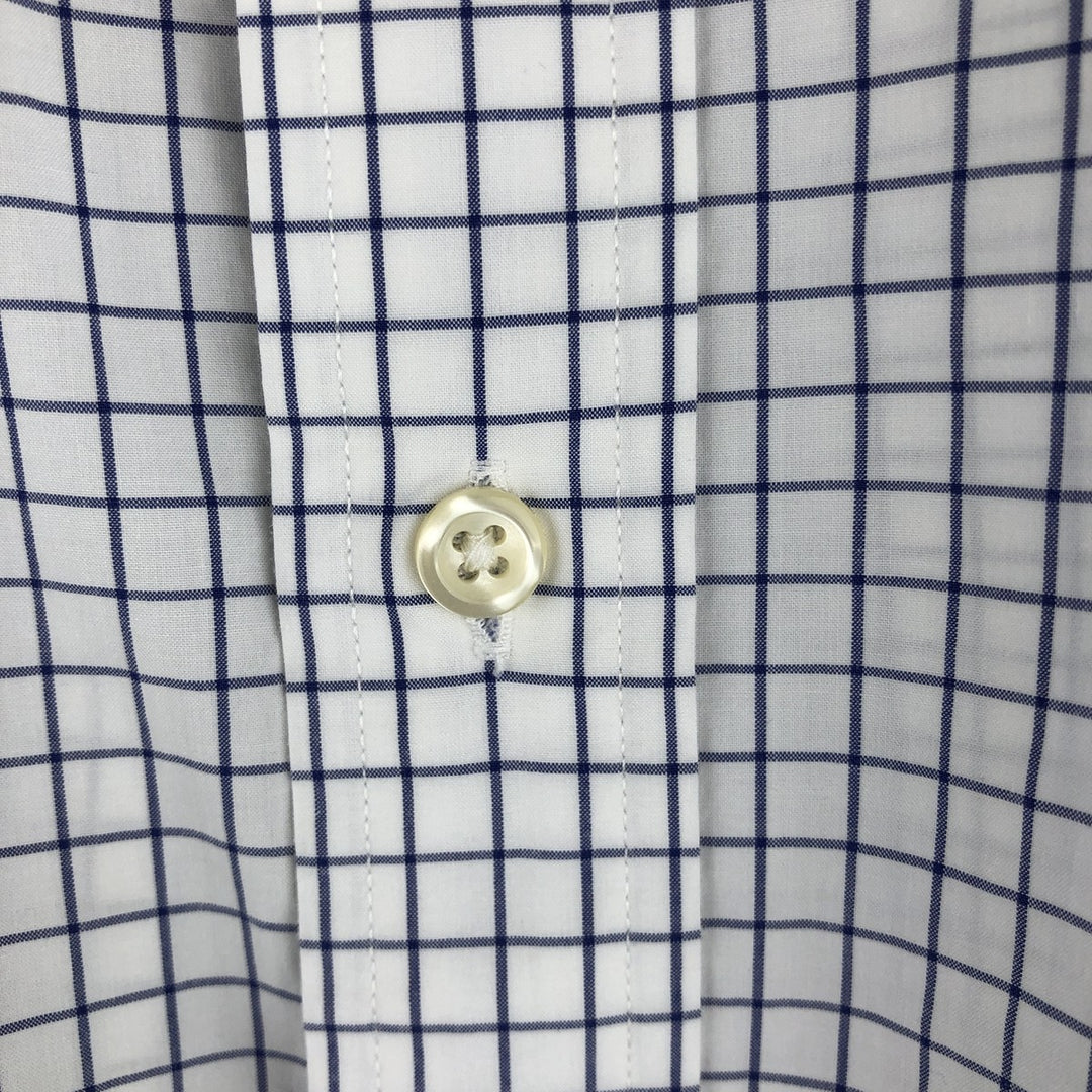 Ralph Lauren long sleeve button down check shirt, men's XL size cotton white type Vintage Second Hand