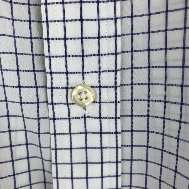 Ralph Lauren long sleeve button down check shirt, men's XL size cotton white type Vintage Second Hand