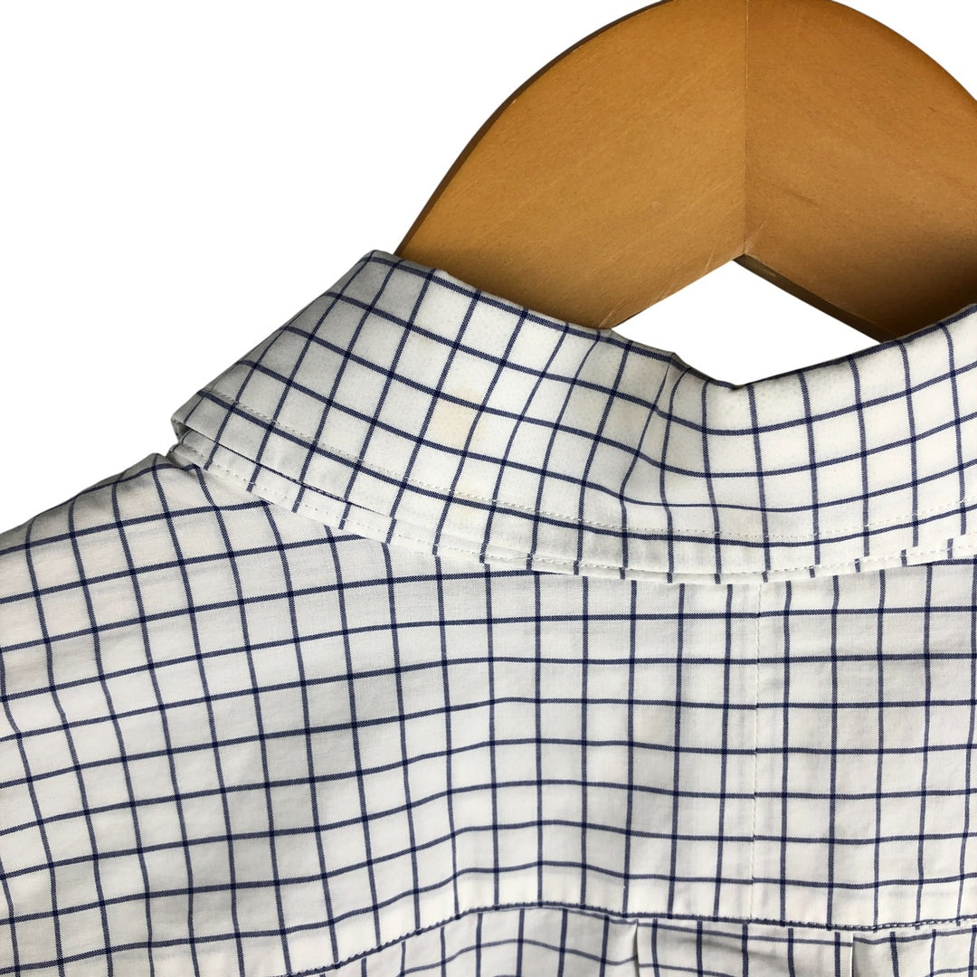 Ralph Lauren long sleeve button down check shirt, men's XL size cotton white type Vintage Second Hand