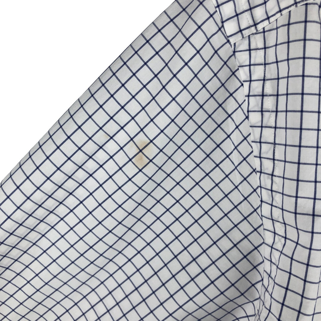 Ralph Lauren long sleeve button down check shirt, men's XL size cotton white type Vintage Second Hand