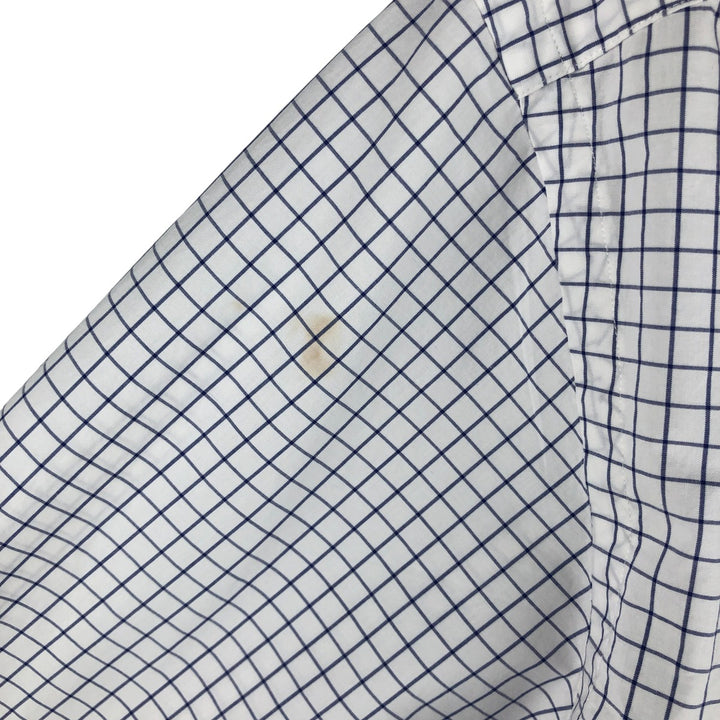 Ralph Lauren long sleeve button down check shirt, men's XL size cotton white type Vintage Second Hand