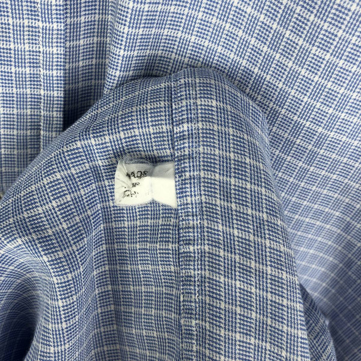 Ralph Lauren YARMOUTH Long Sleeve Button Down Check Shirt Men's XL cotton Blue type light blue Vintage Second Hand