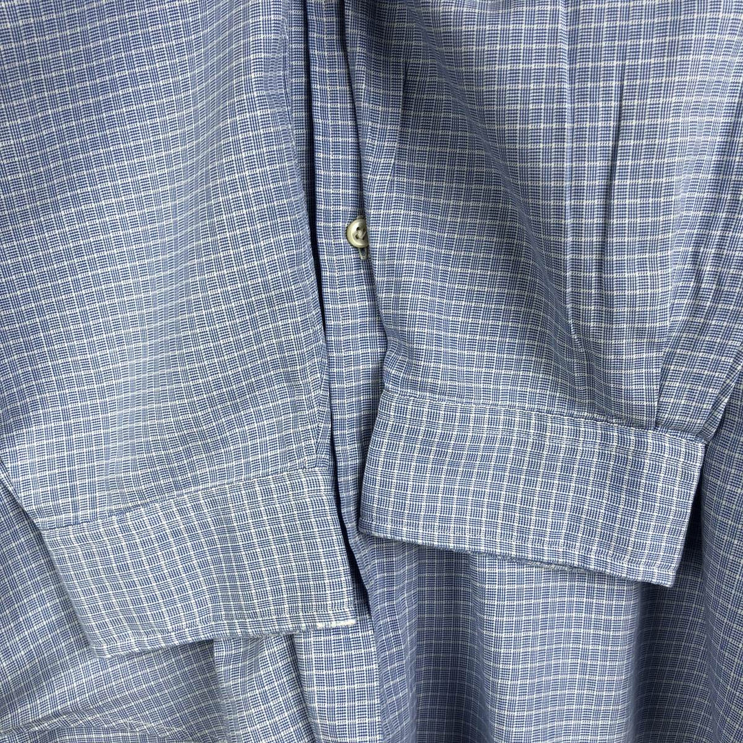 Ralph Lauren YARMOUTH Long Sleeve Button Down Check Shirt Men's XL cotton Blue type light blue Vintage Second Hand