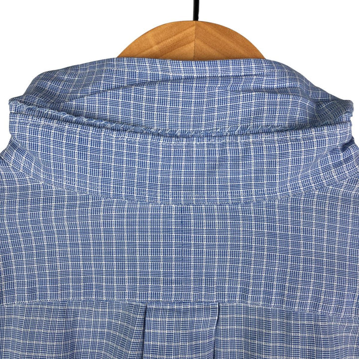 Ralph Lauren YARMOUTH Long Sleeve Button Down Check Shirt Men's XL cotton Blue type light blue Vintage Second Hand