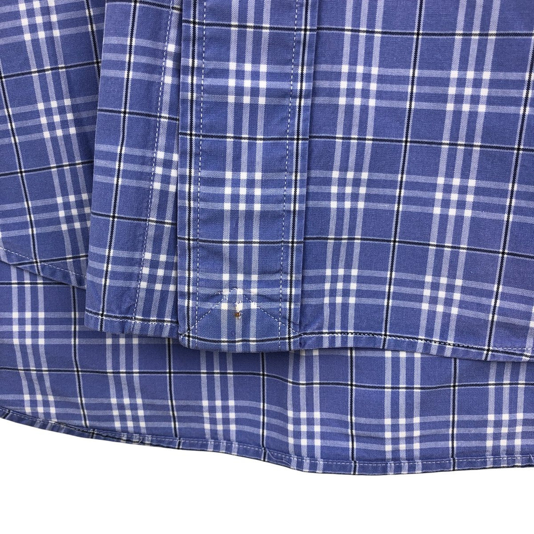 Ralph Lauren Classic Fit Long Sleeve Button Down Check Shirt Men's XL cotton Blue type light blue Vintage Second Hand