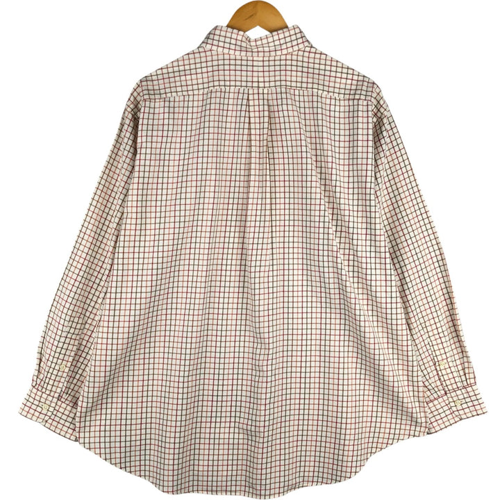 Ralph Lauren Classic Fit Long Sleeve Button Down Check Shirt Men's XL cotton white type Vintage Second Hand