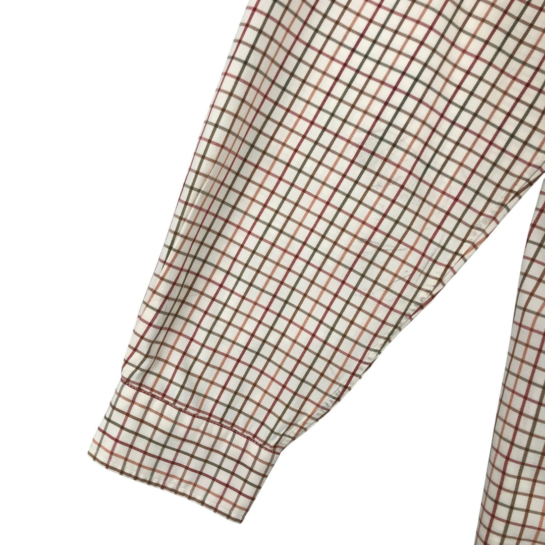 Ralph Lauren Classic Fit Long Sleeve Button Down Check Shirt Men's XL cotton white type Vintage Second Hand