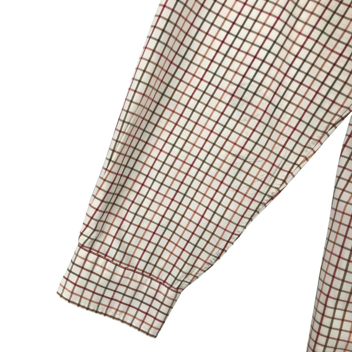 Ralph Lauren Classic Fit Long Sleeve Button Down Check Shirt Men's XL cotton white type Vintage Second Hand