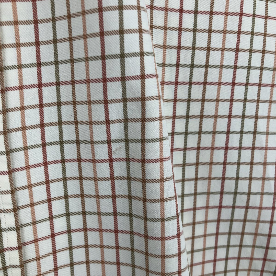Ralph Lauren Classic Fit Long Sleeve Button Down Check Shirt Men's XL cotton white type Vintage Second Hand