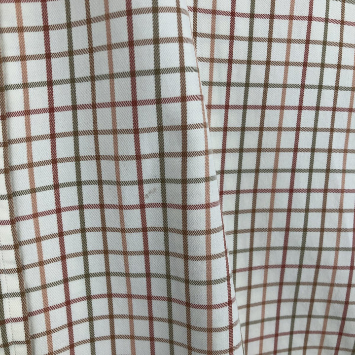 Ralph Lauren Classic Fit Long Sleeve Button Down Check Shirt Men's XL cotton white type Vintage Second Hand