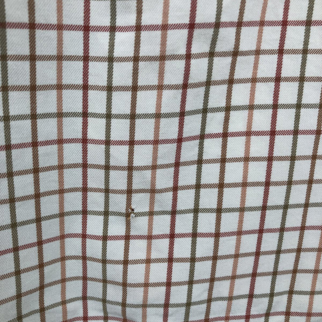 Ralph Lauren Classic Fit Long Sleeve Button Down Check Shirt Men's XL cotton white type Vintage Second Hand