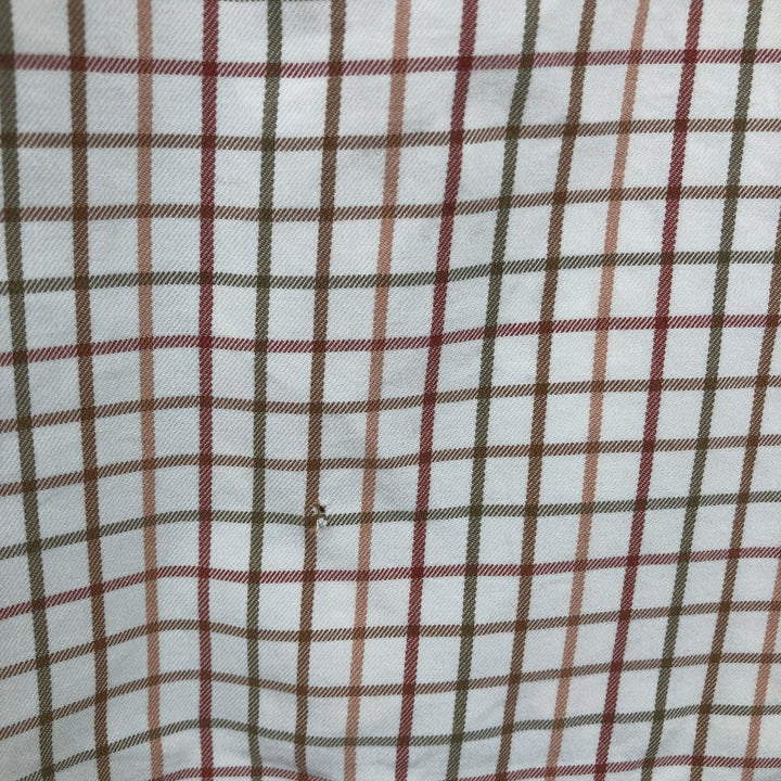 Ralph Lauren Classic Fit Long Sleeve Button Down Check Shirt Men's XL cotton white type Vintage Second Hand