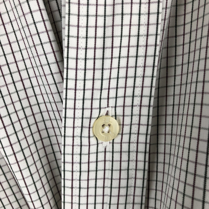 Ralph Lauren RALPH LAUREN GOLF TILDEN Long Sleeve Button Down Check Shirt Men's XL cotton white type Vintage Second Hand