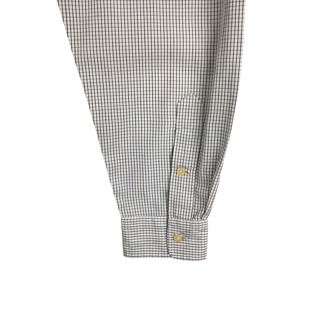 Ralph Lauren RALPH LAUREN GOLF TILDEN Long Sleeve Button Down Check Shirt Men's XL cotton white type Vintage Second Hand