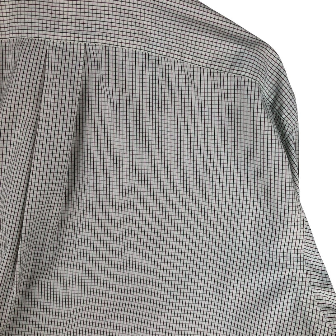 Ralph Lauren RALPH LAUREN GOLF TILDEN Long Sleeve Button Down Check Shirt Men's XL cotton white type Vintage Second Hand