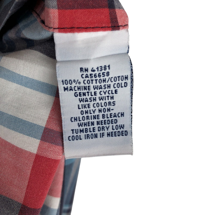 Ralph Lauren POLO RALPH LAUREN long-sleeved button-down check shirt, men's size M cotton navy blue type Vintage Second Hand