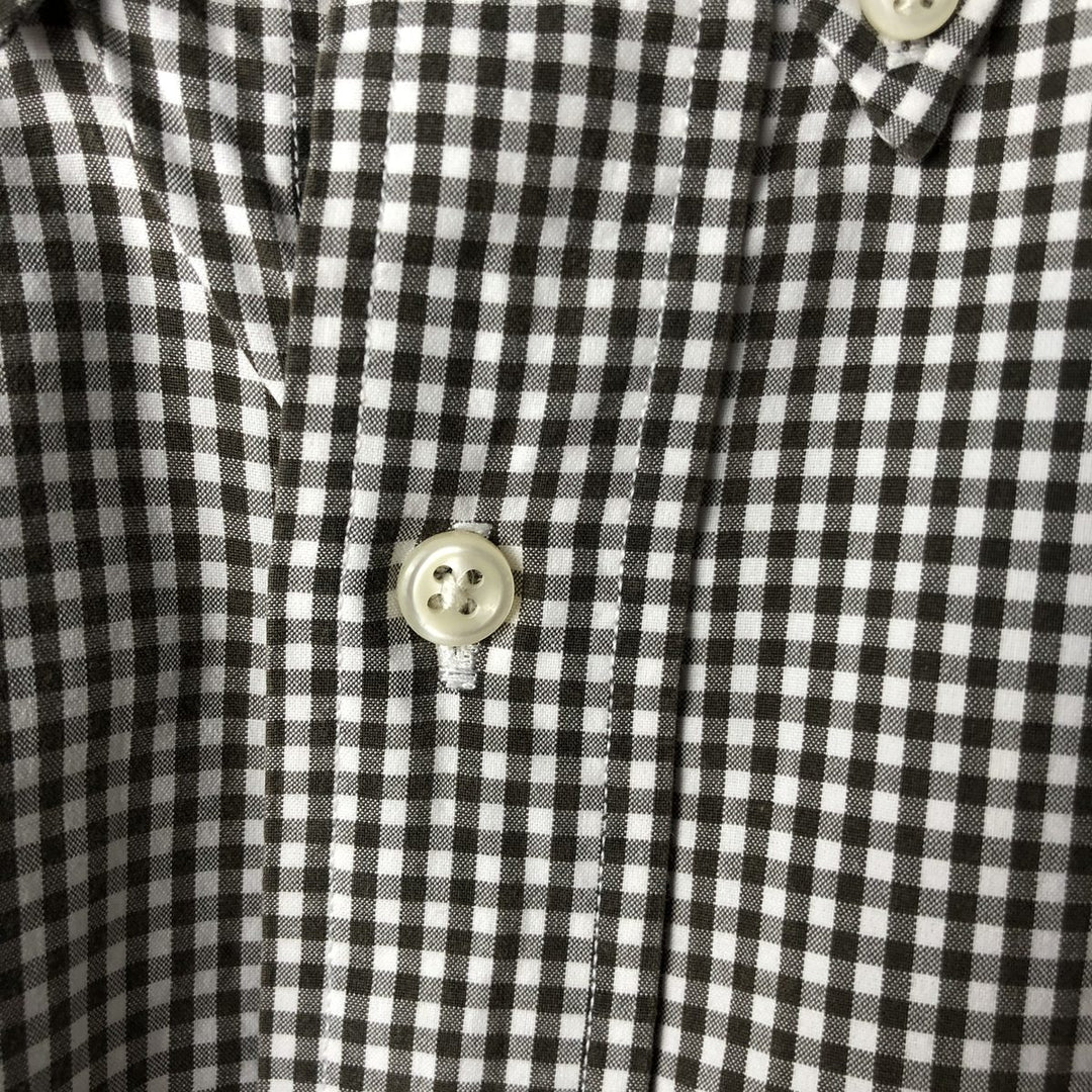 Ralph Lauren Classic Fit Gingham Check Long Sleeve Button-Down Check Shirt, Men's XL cotton brown type Vintage Second Hand