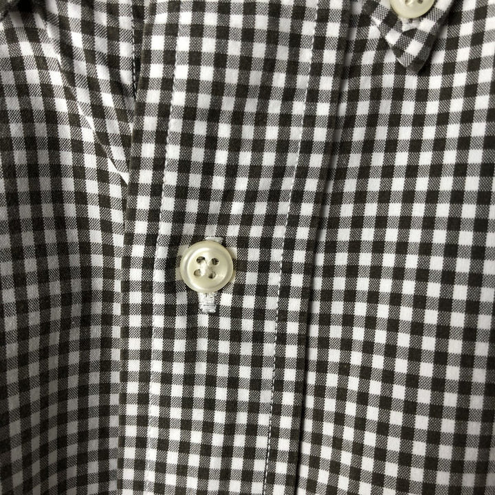 Ralph Lauren Classic Fit Gingham Check Long Sleeve Button-Down Check Shirt, Men's XL cotton brown type Vintage Second Hand
