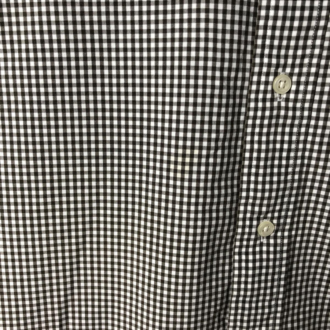 Ralph Lauren Classic Fit Gingham Check Long Sleeve Button-Down Check Shirt, Men's XL cotton brown type Vintage Second Hand
