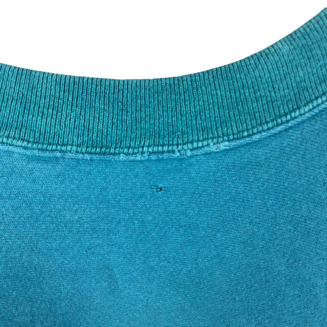 Carhartt logo sweatshirt, men's size L unclear turquoise blue Vintage Second Hand
